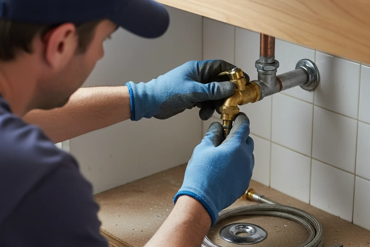 Shutoff valve and fitting work during Emergency Plumbing in Glen Flora